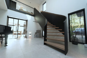 stalen houten trap